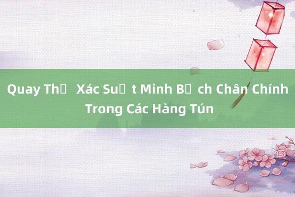 Quay Thử Xác Suất Minh Bạch Chân Chính Trong Các Hàng Tún