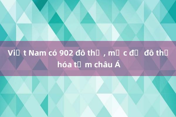 Việt Nam có 902 đô thị， mức độ đô thị hóa tầm châu Á